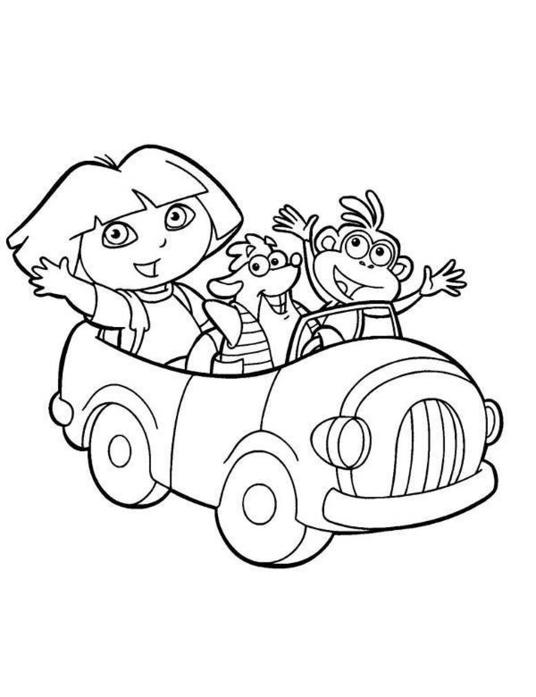 Desenhos da Dora Aventureira para Colorir